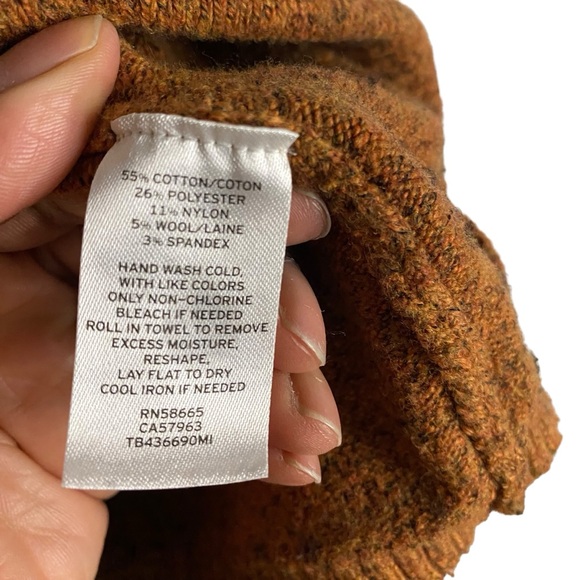 Treasure & Bond Women's Cognac V-Neck Knit Sweater - Picture 6 of 7